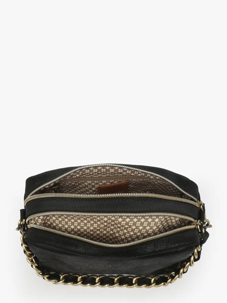 Cross Body Tas Vintage Leder Mila louise Zwart vintage 23673X ander zicht 2